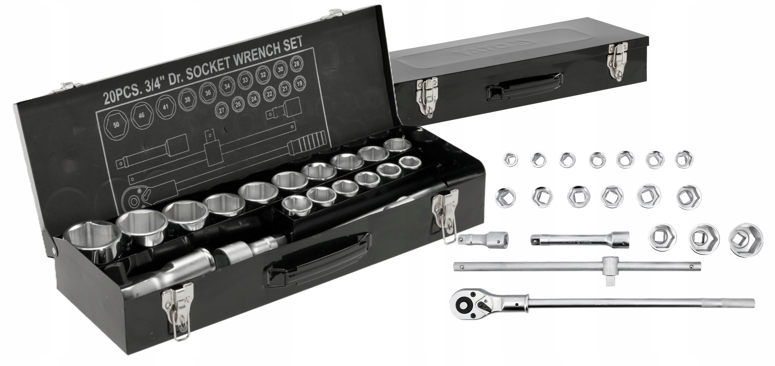 Sada Nástrojov Na Kľúče 3/4'' 20ks Yato YT-1335