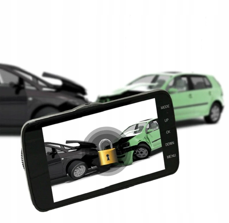 REJESTRATOR JAZDY SLIM KAMERA tyl w RAMCE 16GB Model Kamera 4 Cale G SENSOR Rejestrator