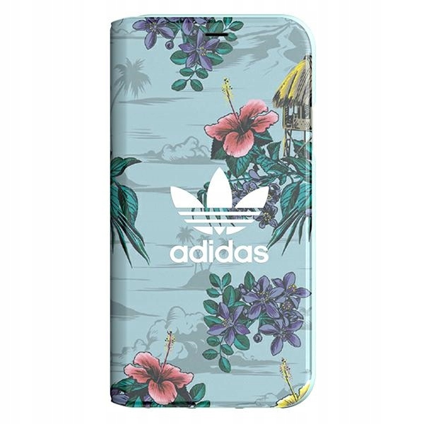 Etui Adidas Booklet Kwiatowy na iPhone X/xs Szare 30927