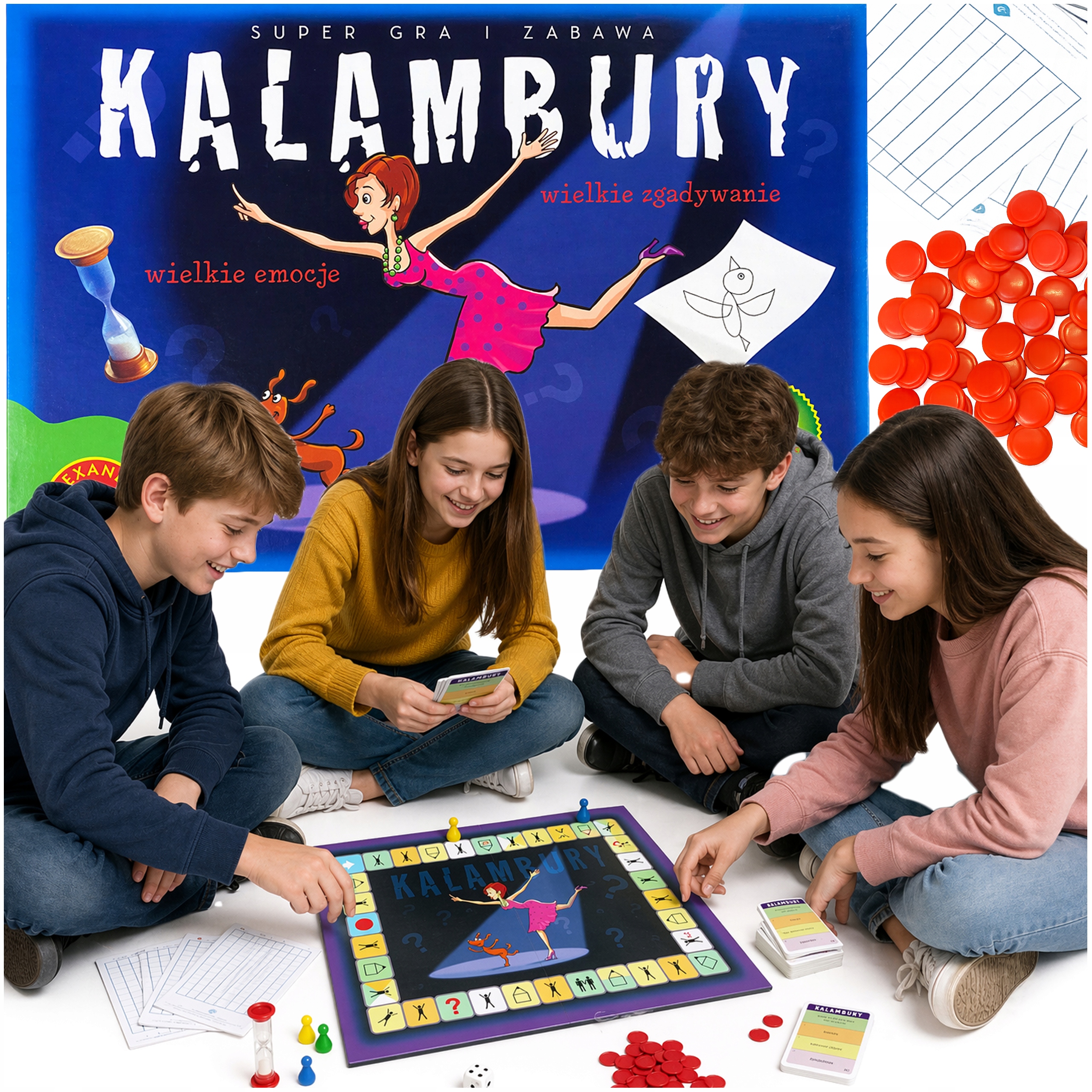 Kalambury Ciekawa Gra dla Dziecka Towarzyska Integracyjna Planszówka