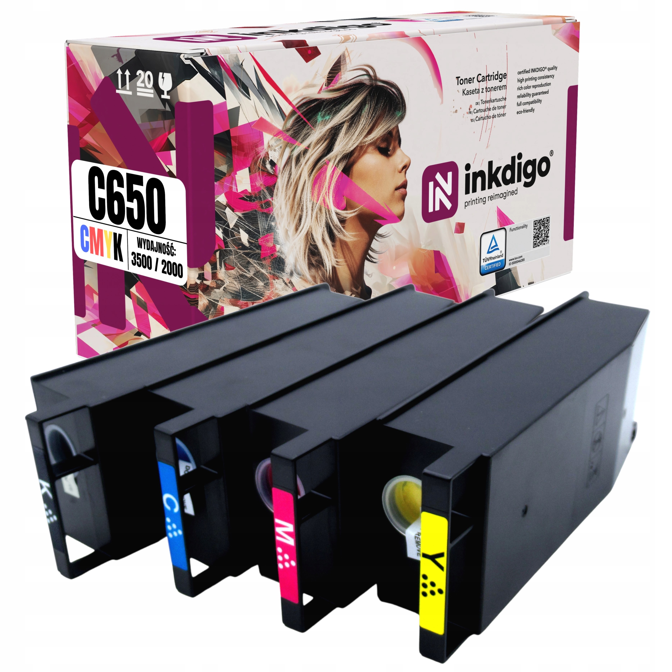 4x Náhradní Toner Pro Tiskárnu Oki C650 C650dn 9006127-9006130