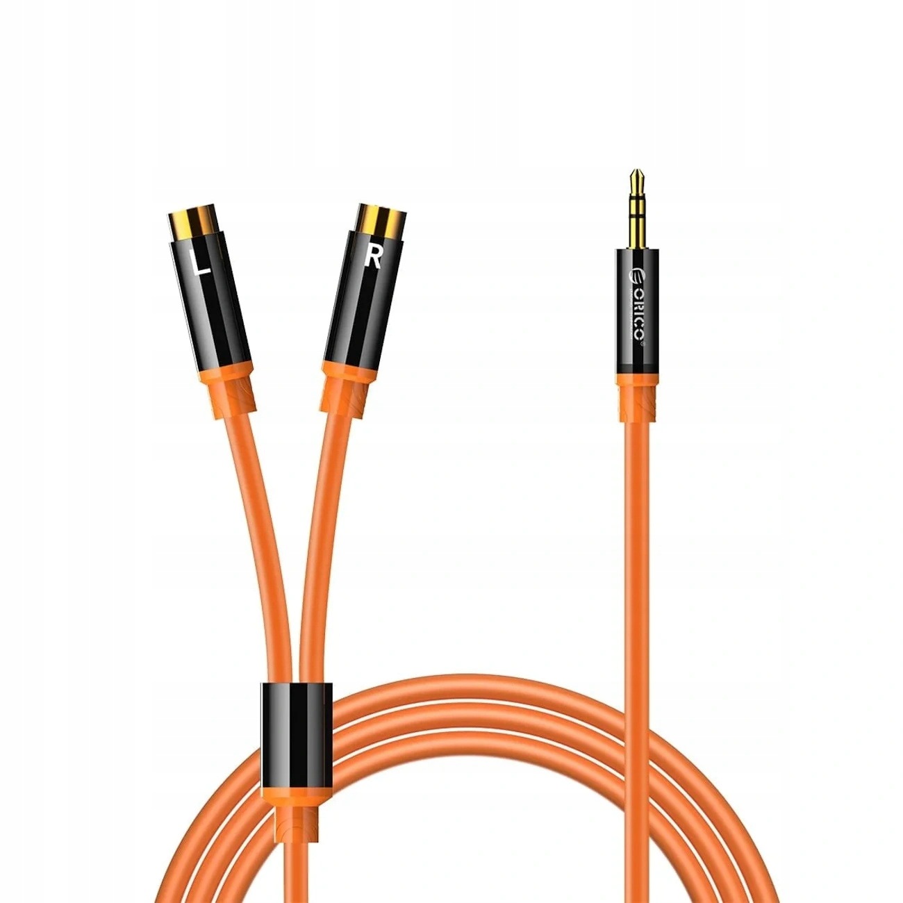 Kabel audio Orico Axrf jack 3,5mm do 2x Rca żeńskiego 3m pomarańczowy