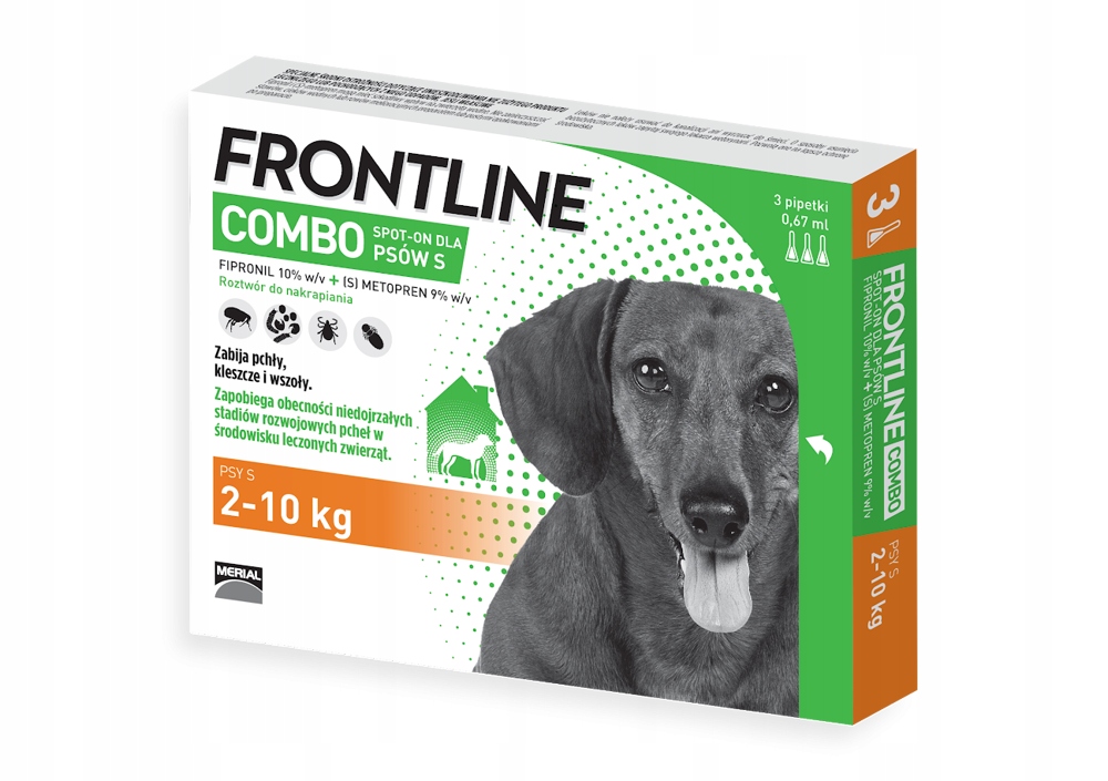 Frontline Combo S 3 pipety psy 2-10 kg