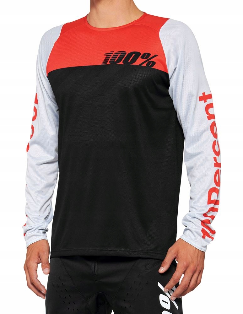 Koszulka 100% R-core Am Dh Black Red L