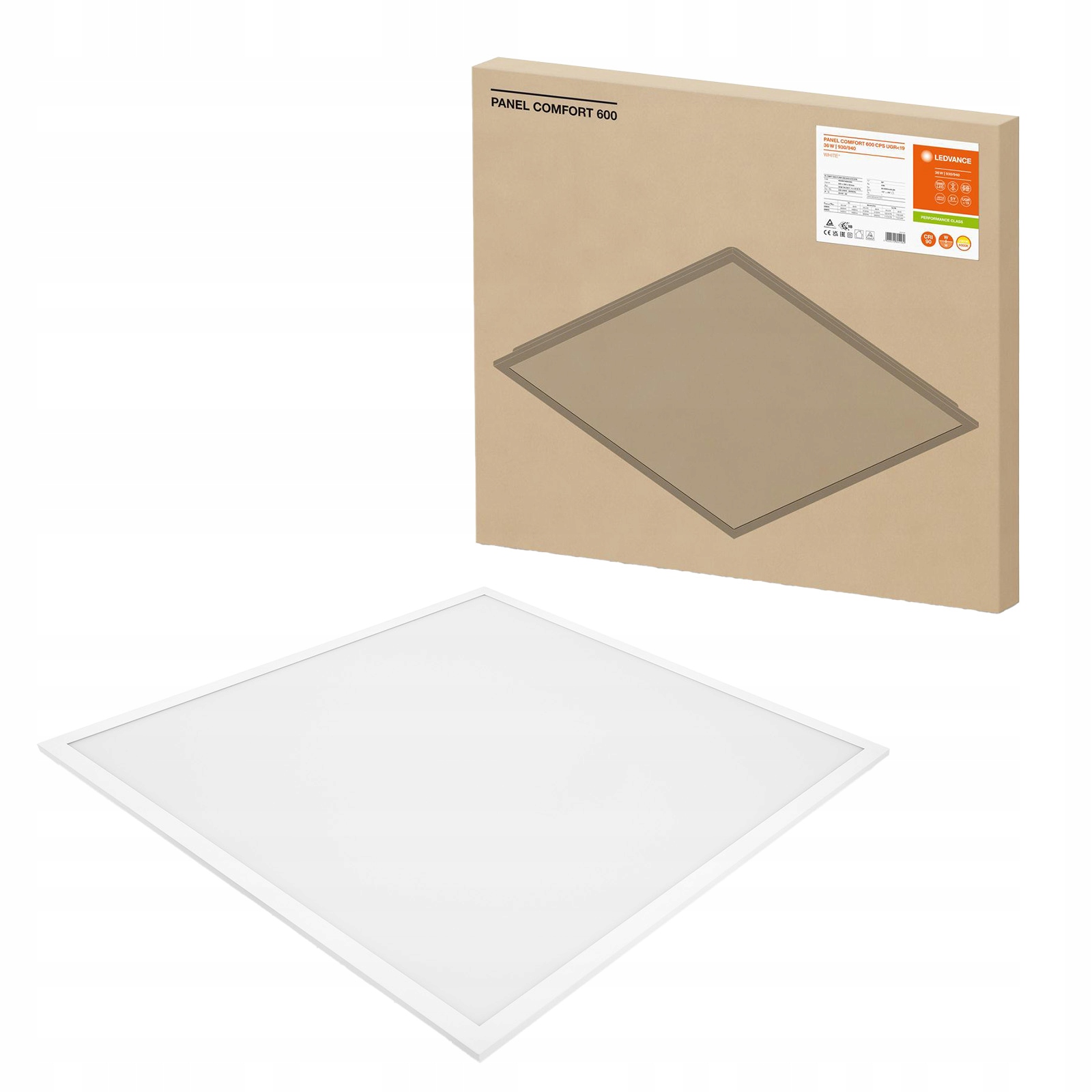 Led panelové svítidlo Stropní Svítidlo Kaseton 36W 4200lm Cct UGR19 60x60cm