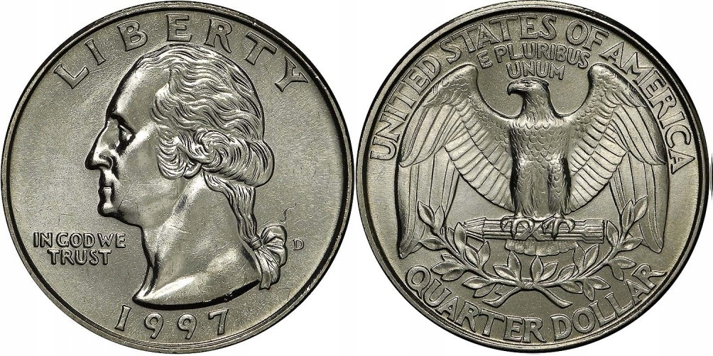 25 centów (1997) USA - Washington Mennica Denver