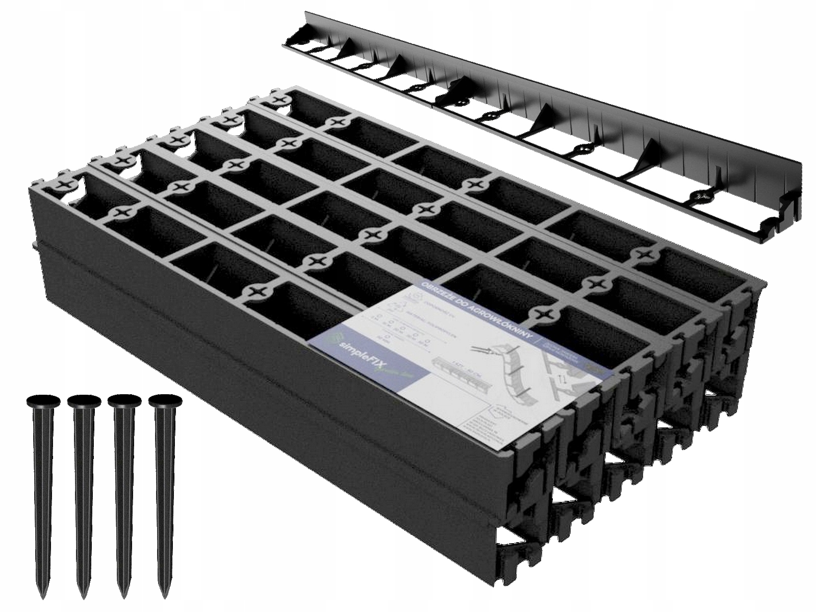 Obrzeże ogrodowe trawnikowe 20 m 160 szpilek 50mm Polski Produkt