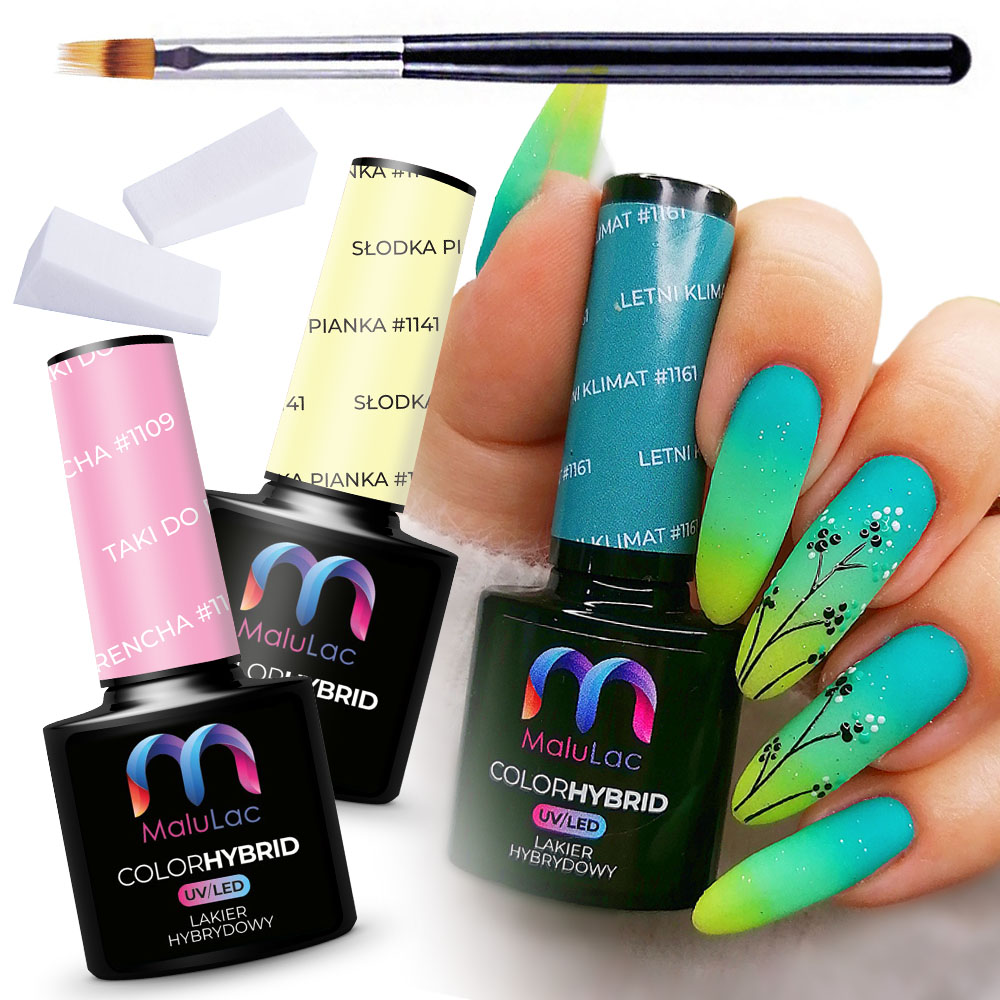 

Zestaw pastel do Ombre MaluLac 3x lakier hybrydowy