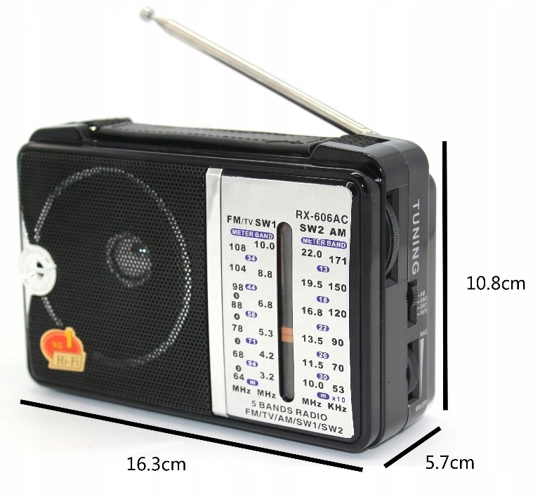 RADIO PRZENOŚNE SIECIOWE R20 FM AM SW KUCHENNE BUDOWLANE NA BATERIE R20 Kod producenta BJL222