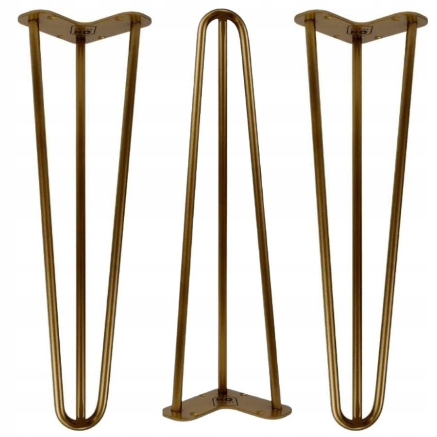 

Nogi metalowe do stolika kawowego 40 cm złote