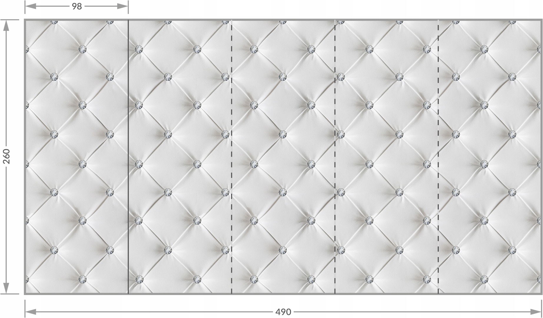 Fototapeta PIKOWANA ŚCIANA L skóra diament 490x260 Orientacja pozioma