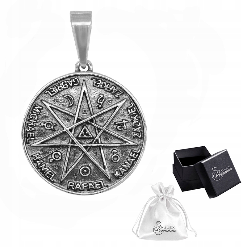 Stříbrný Přívěsek 925 Medailon sedmi archandělů, elegantní přívěsek na krk