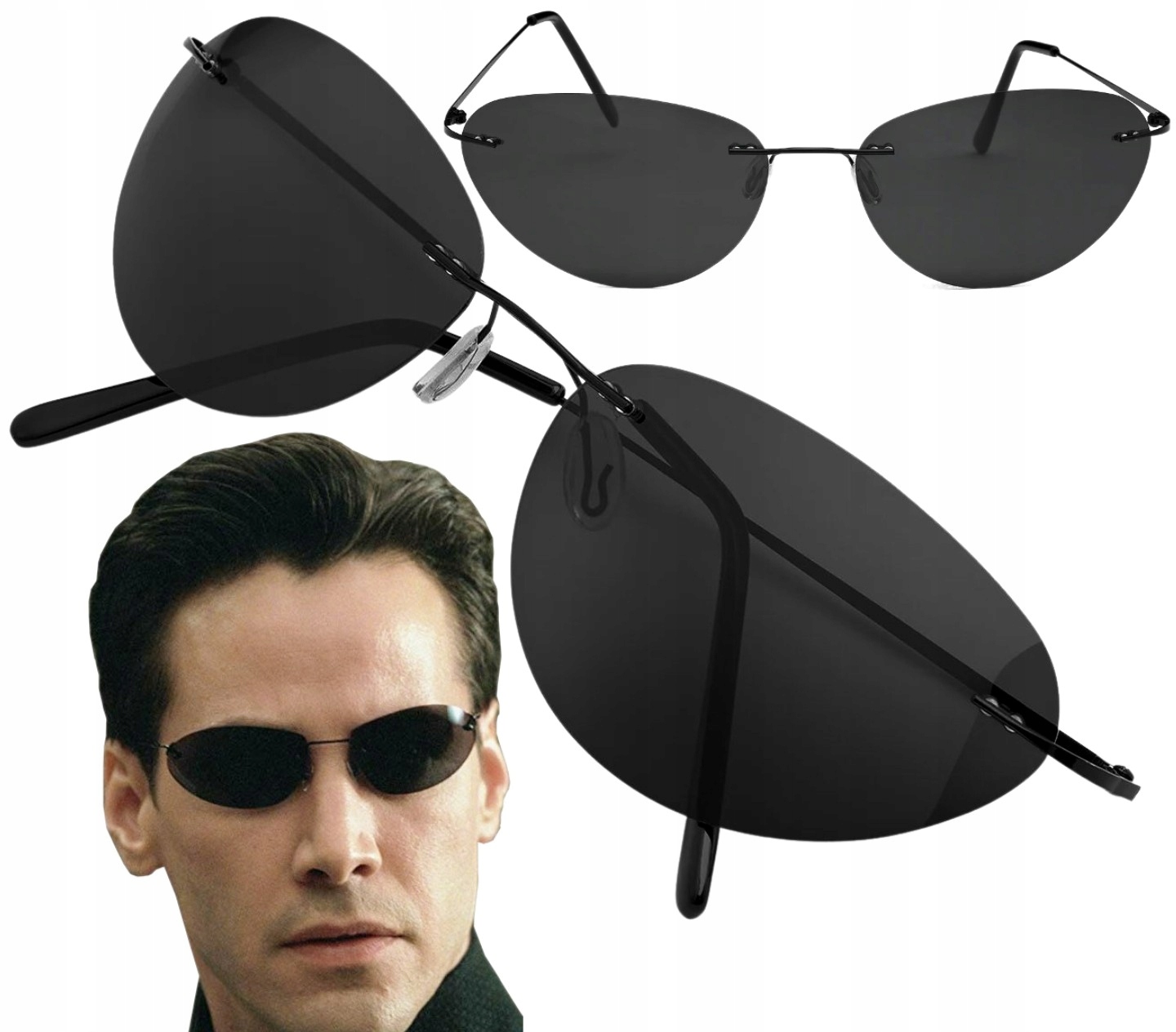 

Okulary męskie przeciwsłoneczne pilotki matrix neo