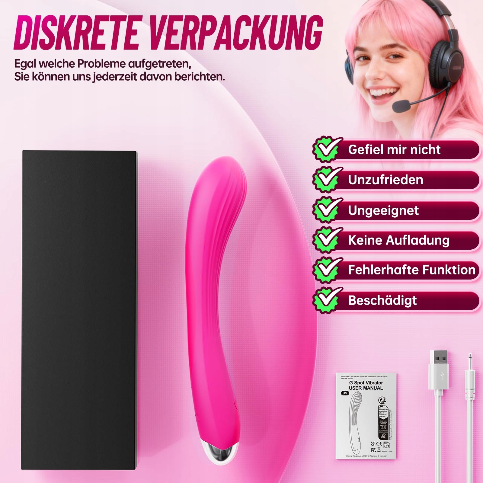 DILDO VIBRATOR Zabawka Erotyczna dla Kobiet G Punkt Wibracje Cicha — miniatura 7