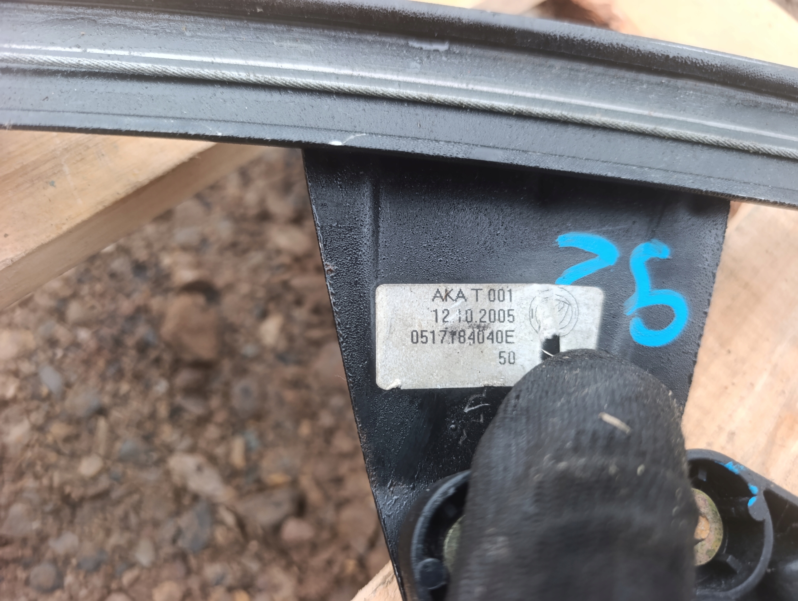 mechanism window regulator door left front Fiat doblo
