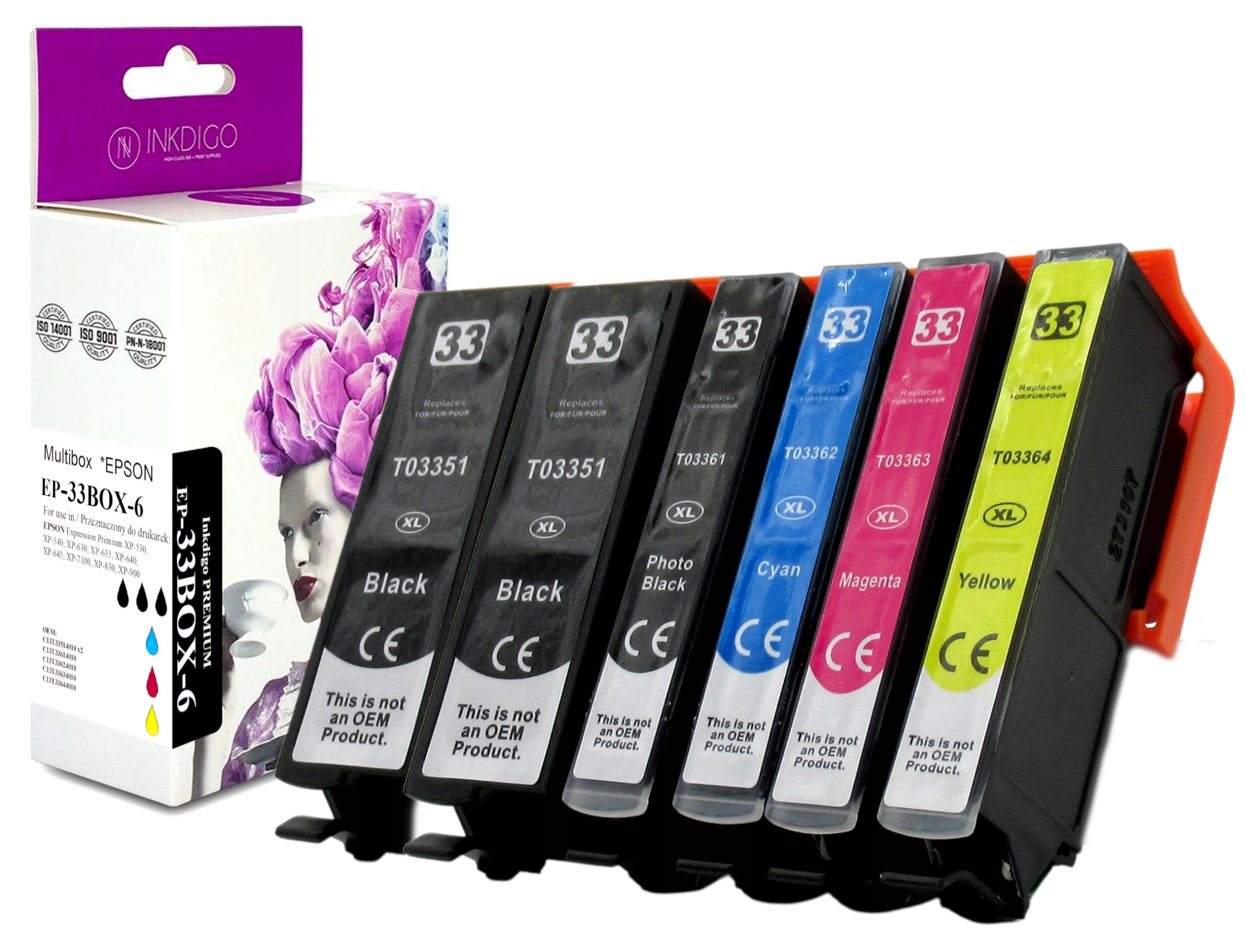 

6x Tusz Do Epson XP530 XP630 XP830 XP900 XP7100