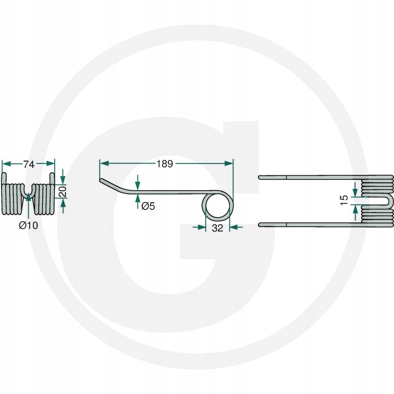 Palec podbieracza PRASA NEW HOLLAND 276 370 376 Producent części Kramp