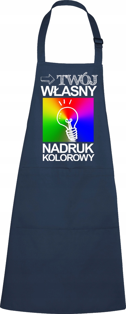 

Fartuch kuchenny z Własnym Nadrukiem unisex Granat