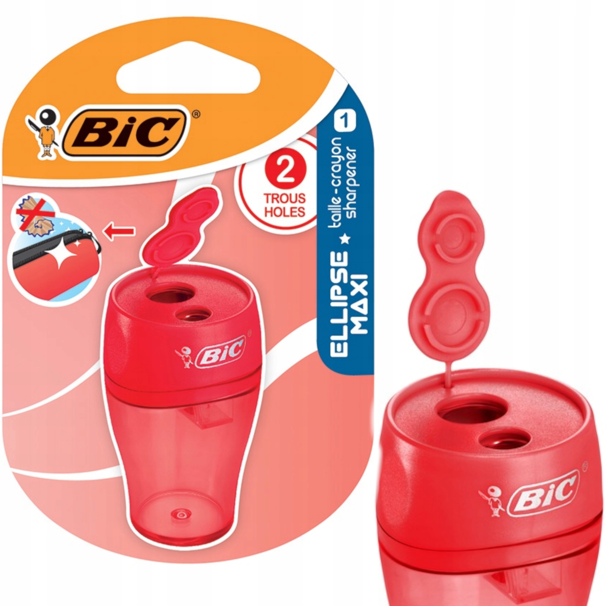 

Temperówka Bic Maxi Sharpener 2 otwory czerwona