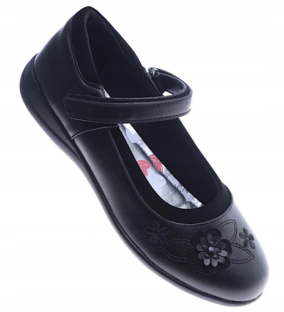 CZARNE DZIEWCZĘCE BALERINKI NA RZEPY buty PÓŁBUTY Z PASKIEM 13995 31 Marka Inna marka