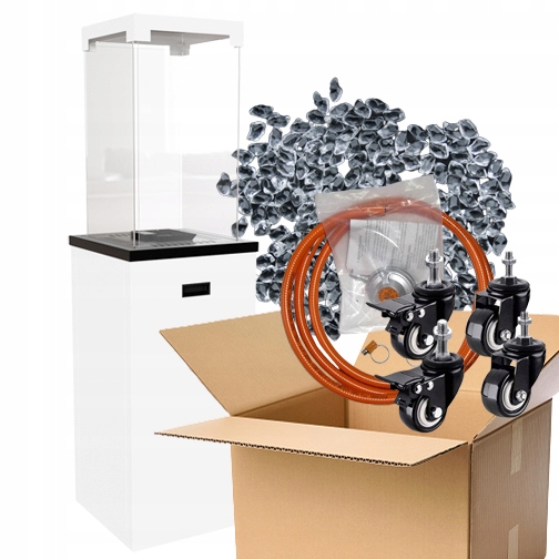 Ohrievač Patio Light Biely Kratki Kamene