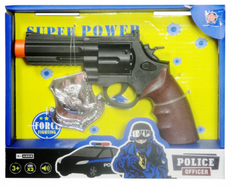 PISTOLET POLICYJNY + ODZNAKA DŹWIĘKI