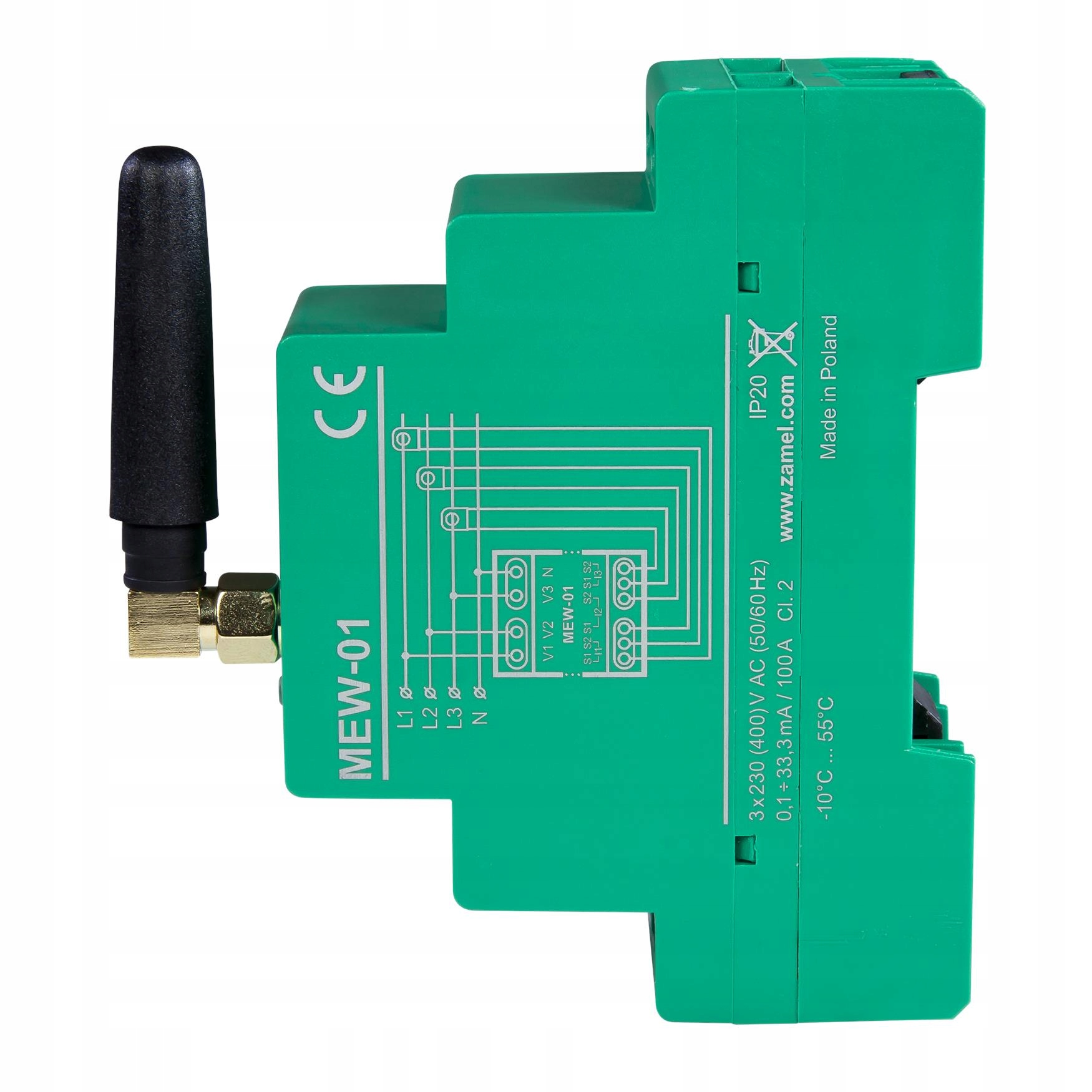 Monitor energii elektrycznej WiFi 3F+N z anteną ze Rodzaj inny