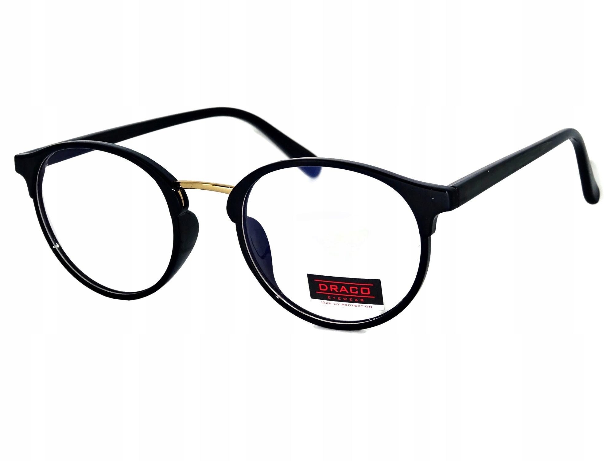 DAMSKIE OKULARY DO KOMPUTERA ANTYREFLEKS OKRĄGŁE Marka Draco