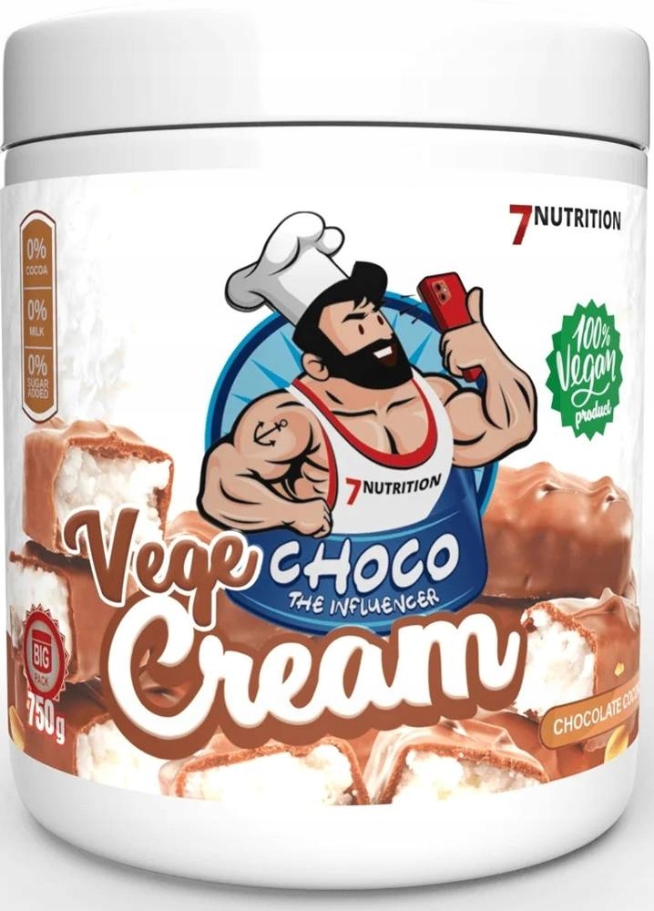Vege Cream Orzechowo-Kokosowy 750g Bez Cukru Wegański Krem Czekoladowy — 4
