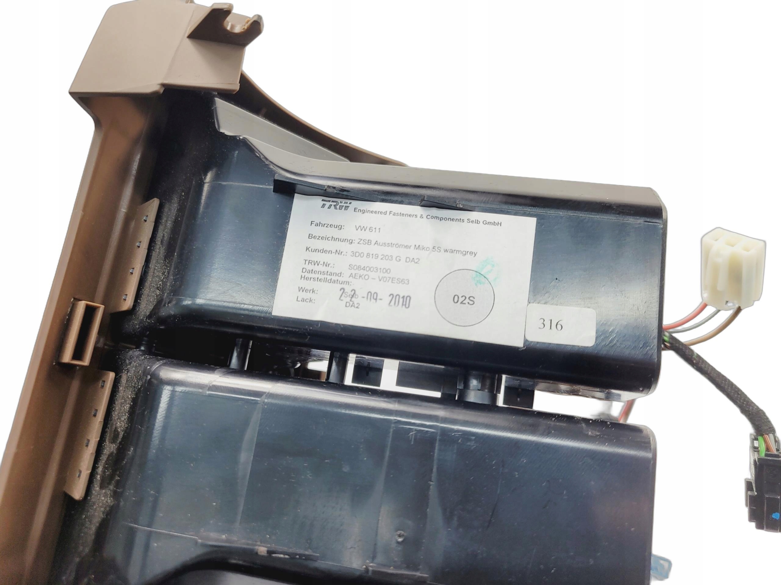 KRATKI des lüfters heck VW PHAETON LIFT 3D0819203G