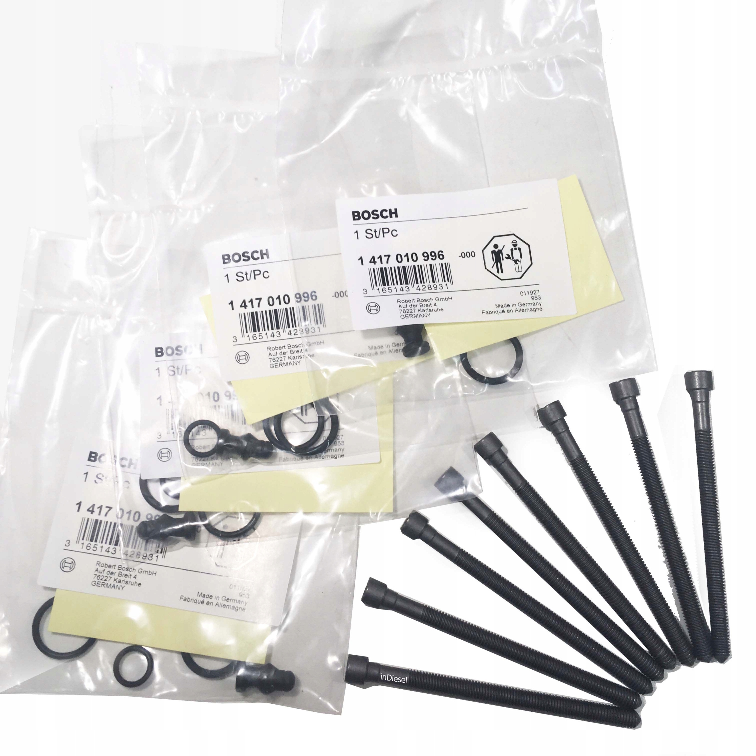 4 x Śruba USZCZELKI do pompowtrysków, pompowtryskiwaczy 2.0 TDi VW AUDI