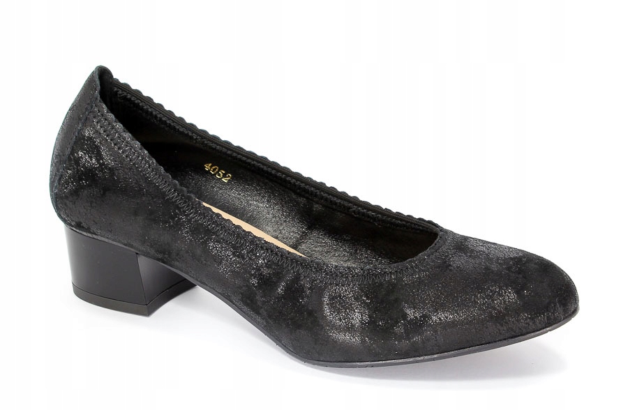 černé nízké kožené lodičky Sala 36,5