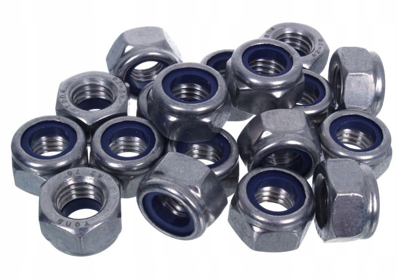 Samojistná nerezová šestihranná matice M16 16 mm Inox 100 ks