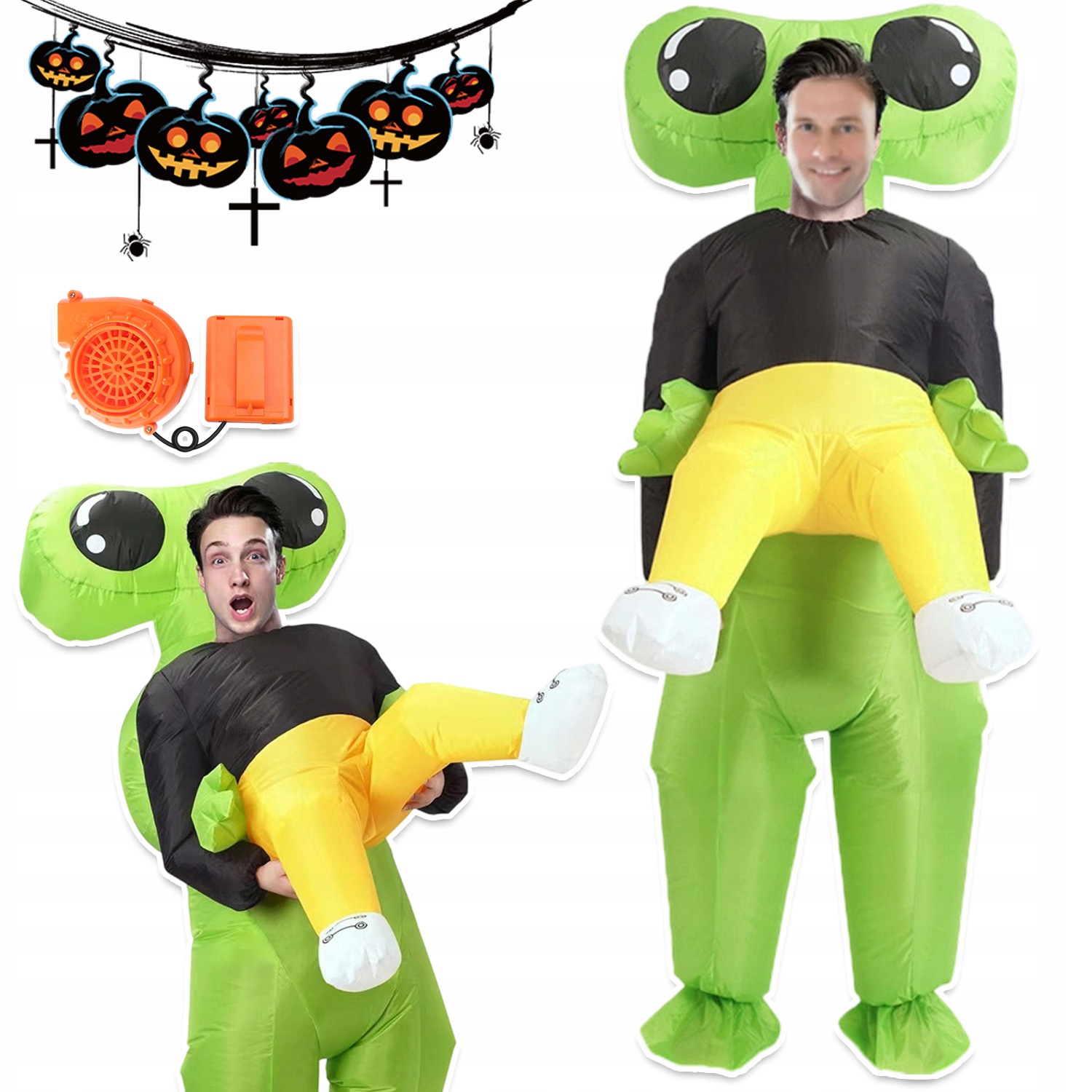 Nafukovací Kostým Alien Ufo Mimozemšťan Převlek Kostým Halloween Univerzální