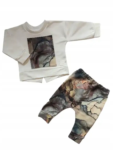 Dres marmur z ecru rozmiar 92