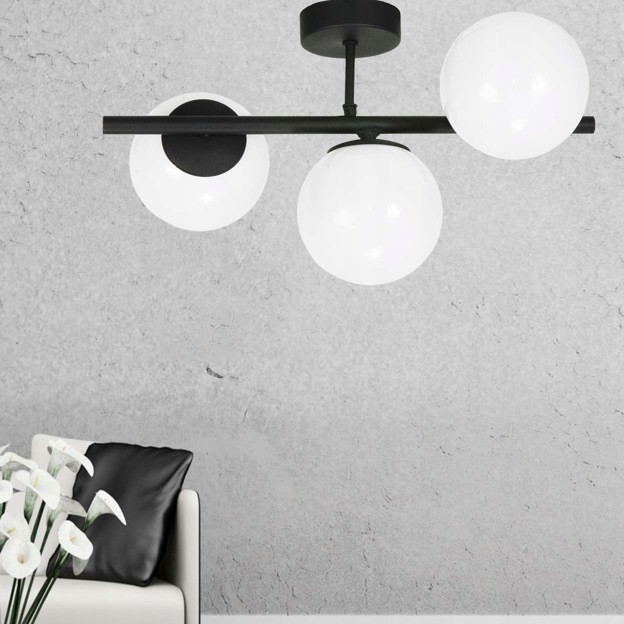 LAMPA WISZĄCA SUFITOWA ŻYRANDOL SZKLANE KULE LED Zasilanie sieciowe