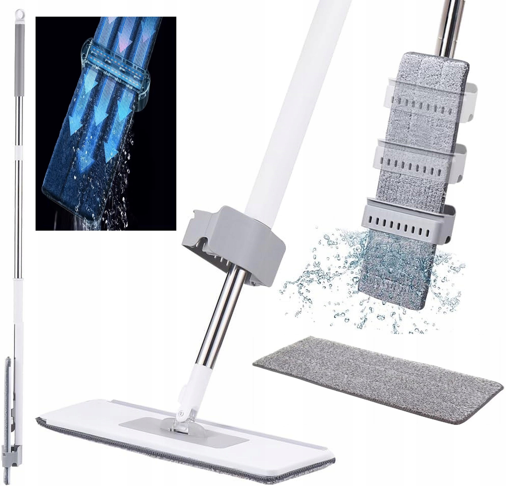 Швабра ULTRAMOP Promis MS103 плоская вращающаяся микрофибра