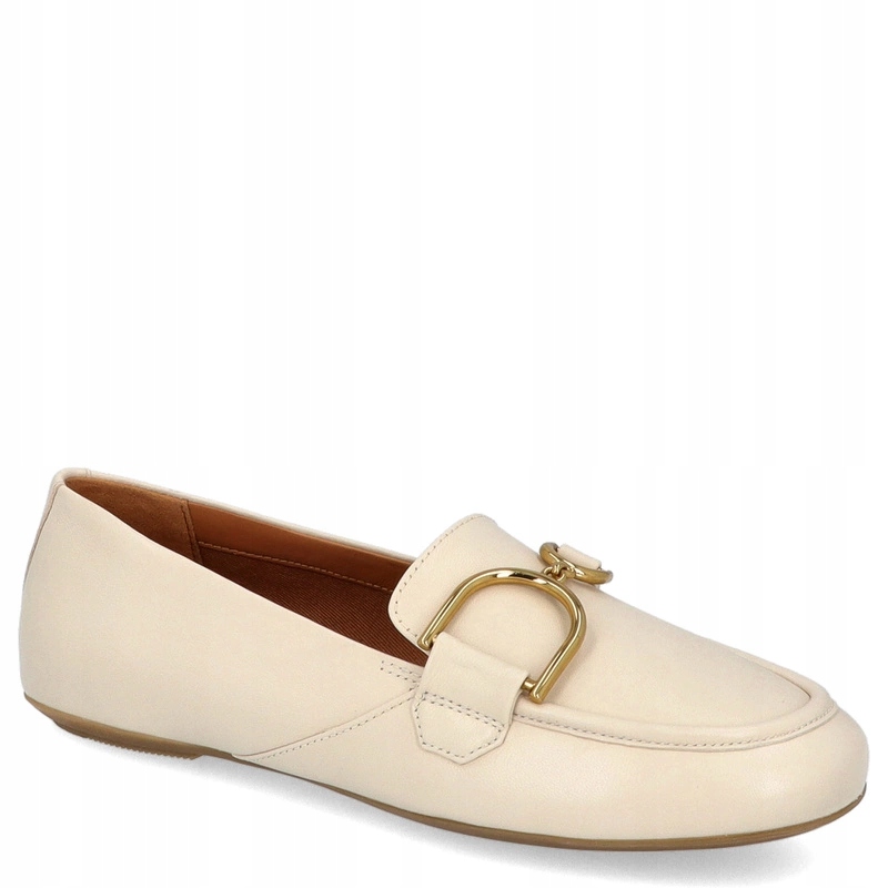 Dámské kožené polobotky Geox D Palmaria J-nappa D45MUJ Krémové 36