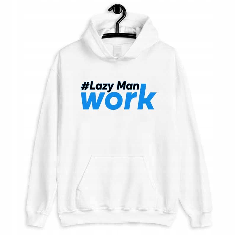 Mikina S Kapucí Bílá pánská Lazy Man Work S