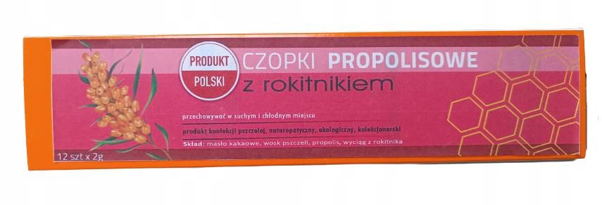 

Naturalne czopki propolisowe z rokitnikiem