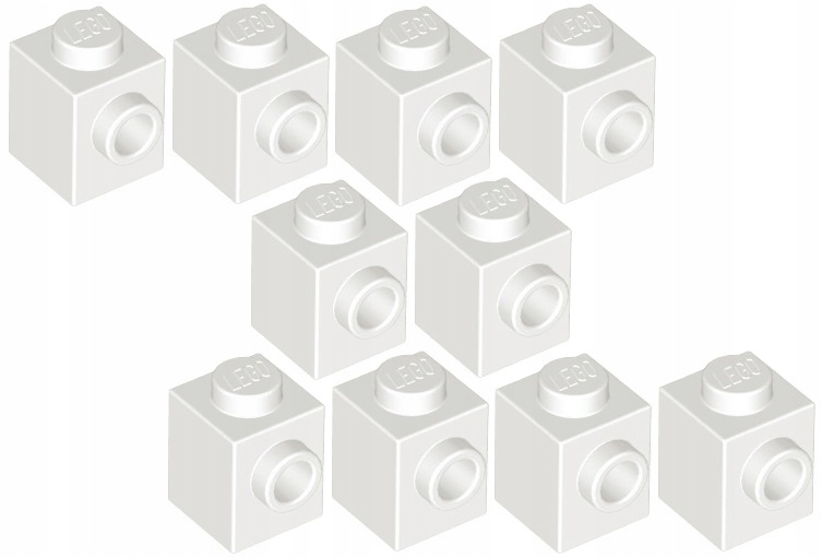 

Lego Klocek 1x1 Wypustka Biały (87087/4558952) x10