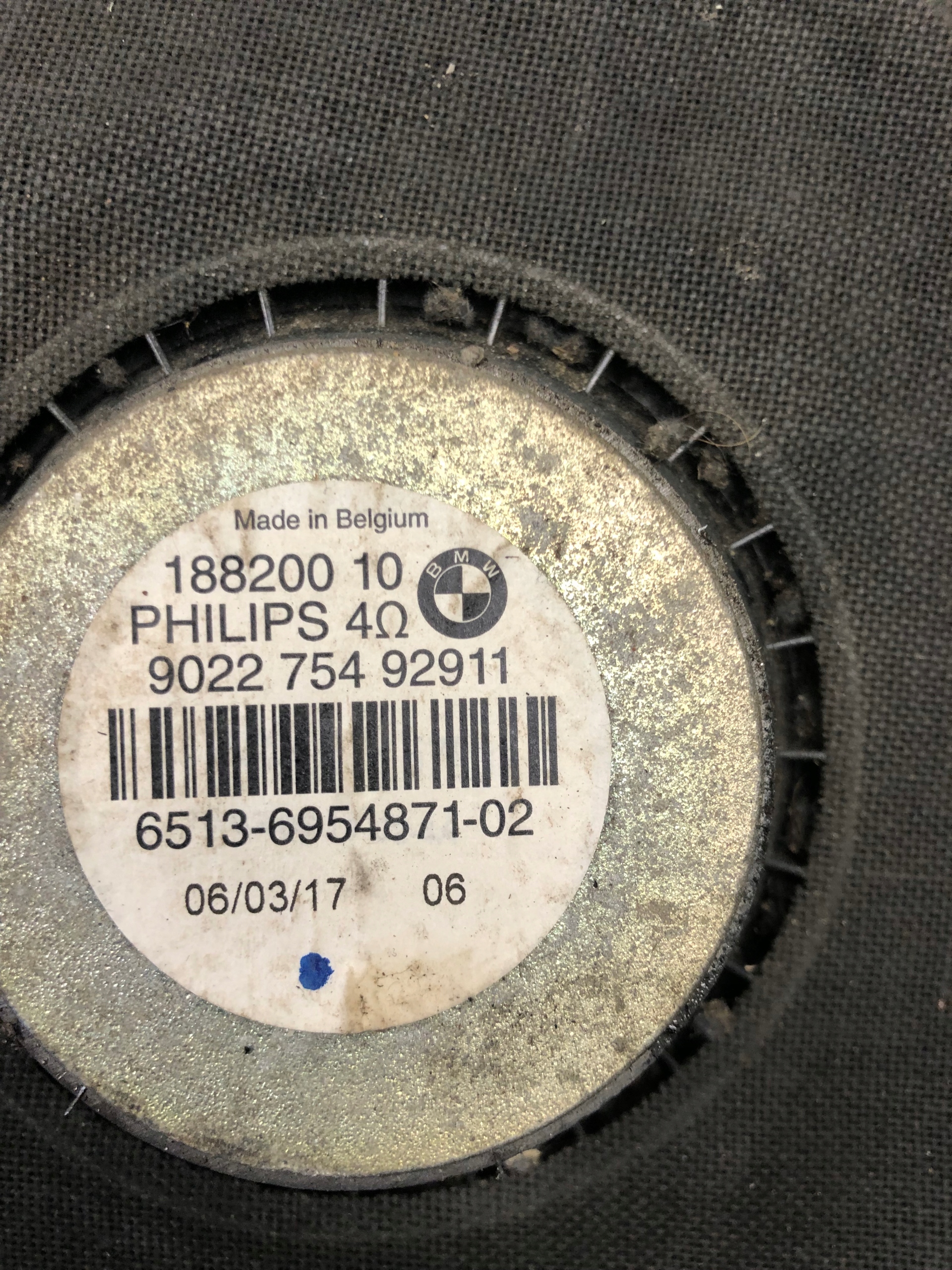 speaker SUBWOOFER left front BMW E90 6954871