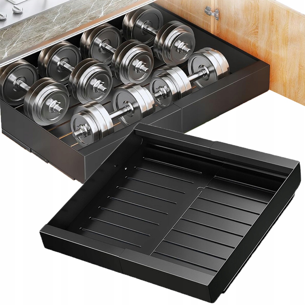 Rozkládací Organizér Na Koření Šuplík Černá Do Skříňky 30-50 CM