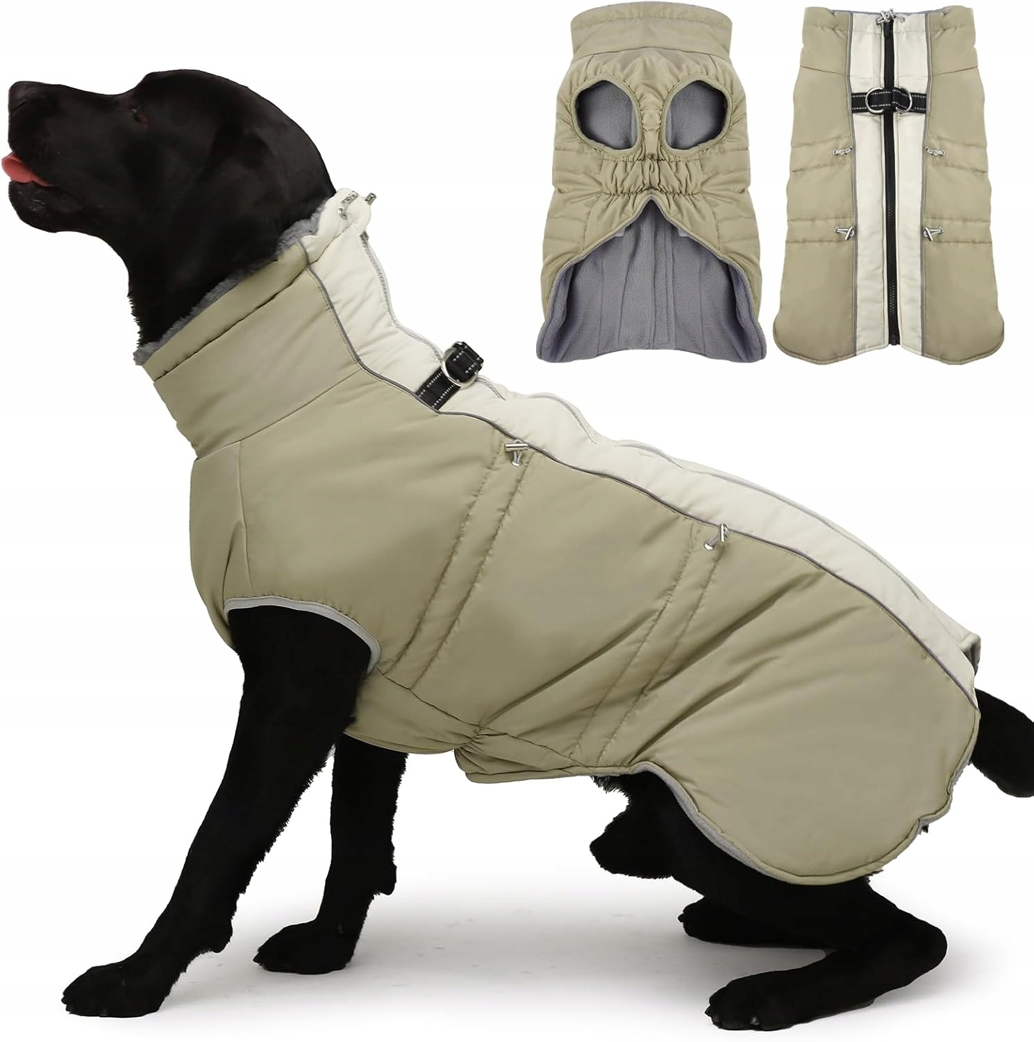 Levně Katzinst Zimní kabát pro psa Béžový 3XL