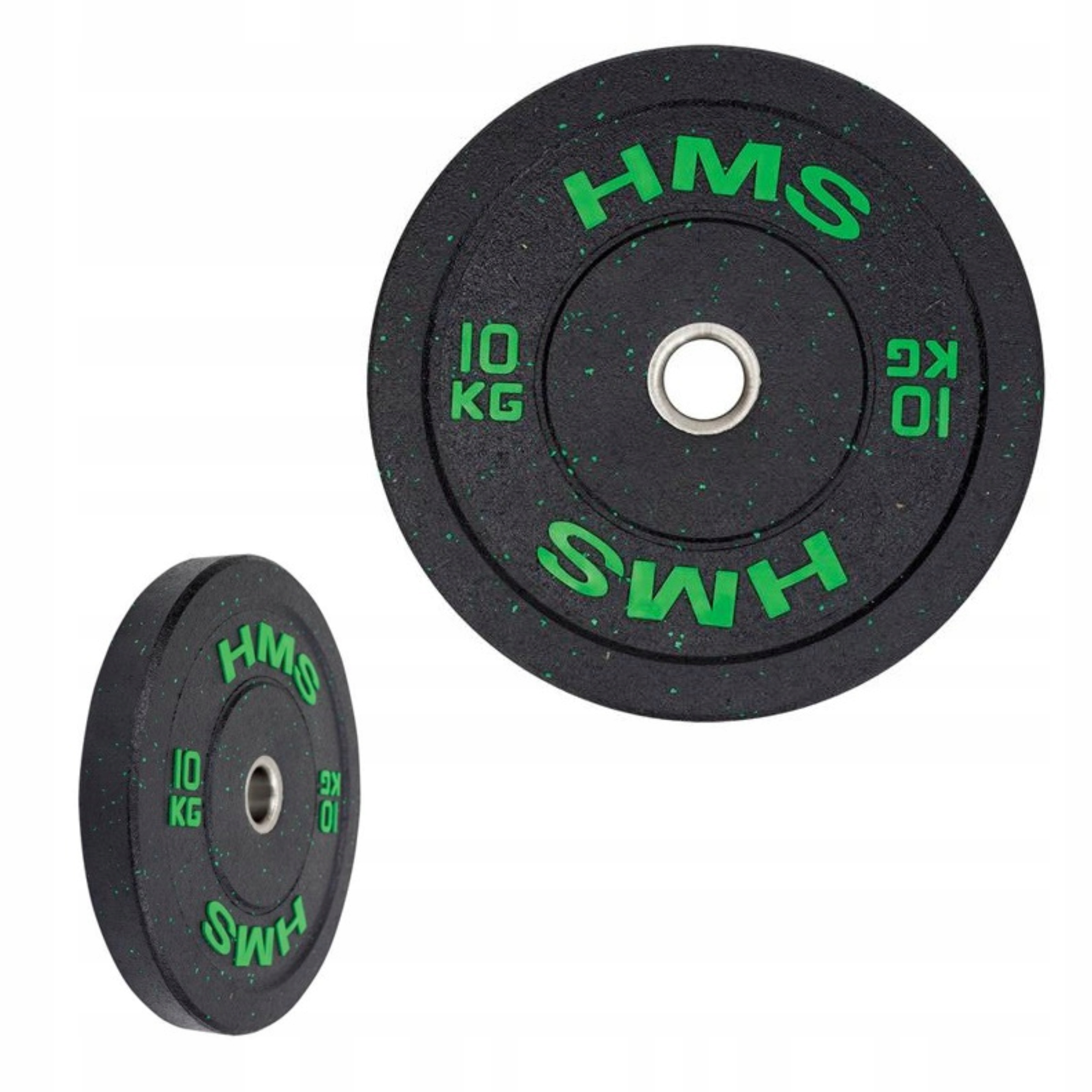 Závaží na osa olympijský 51 mm talíř bumper 10 kg guma ocel trénink Hms