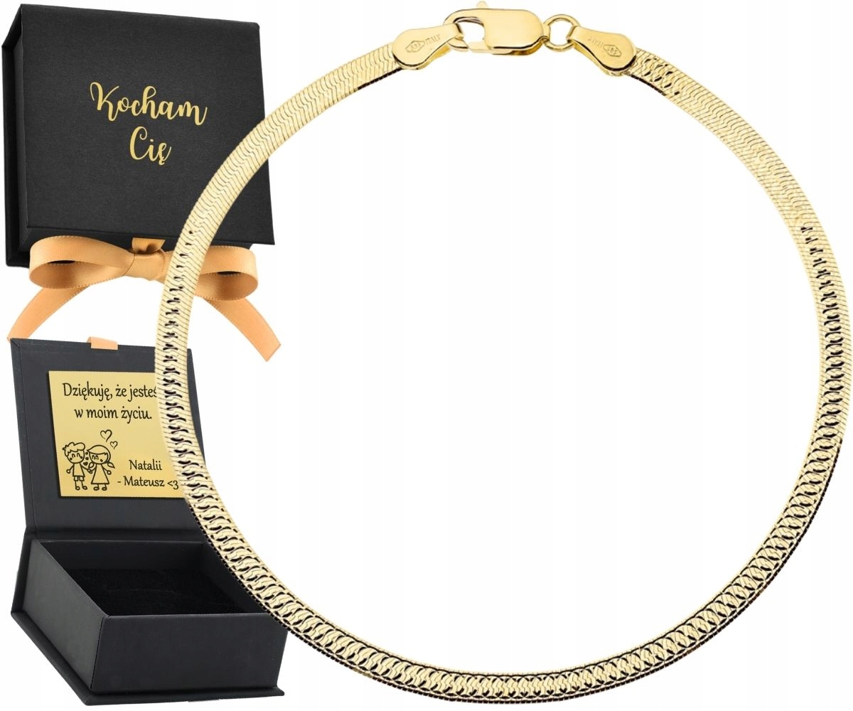 Zlatý náramek jednostranně diamantový 3Mm 585 Moderní Design