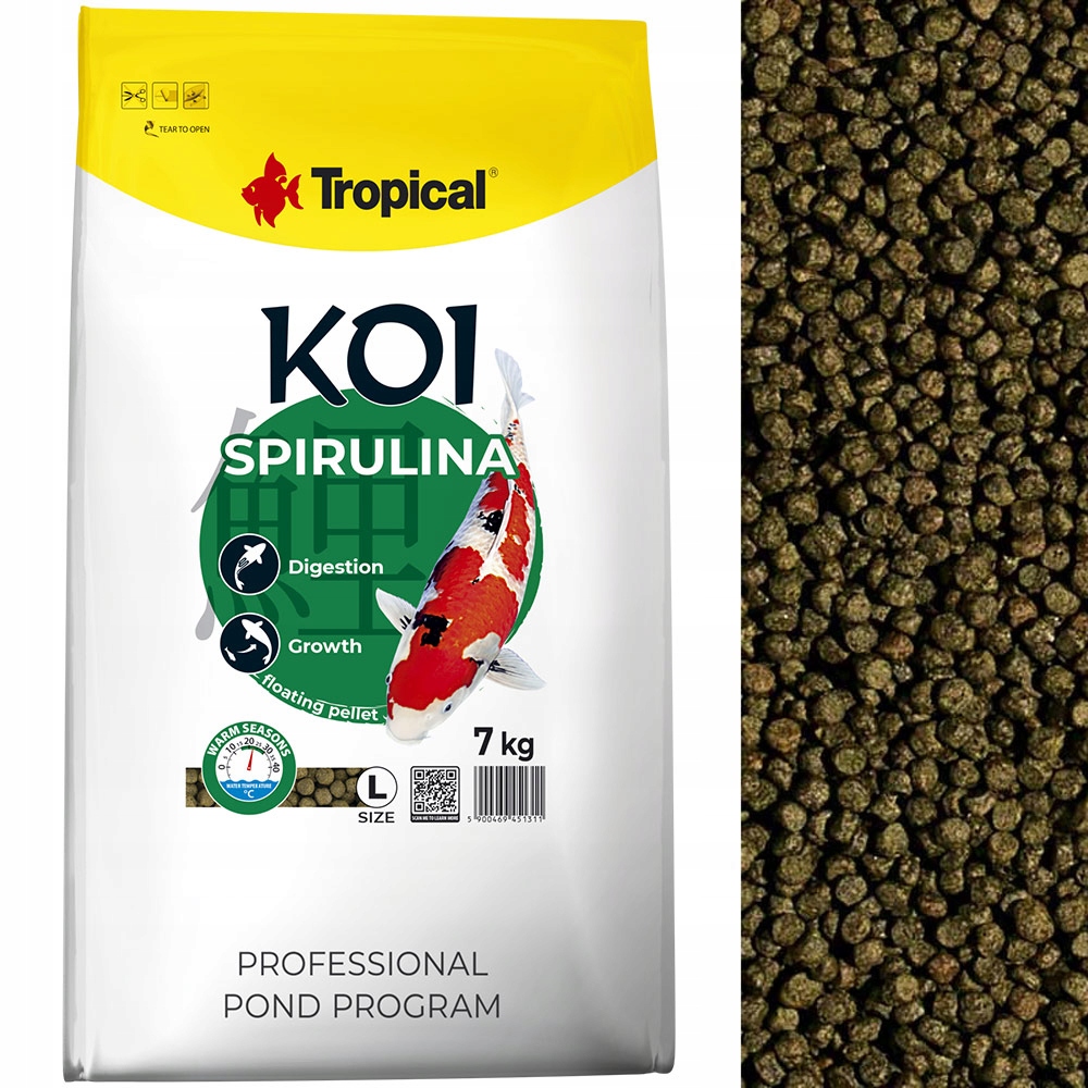 TROPICAL KOI SPIRULINA PELLET L spirulina 7kg