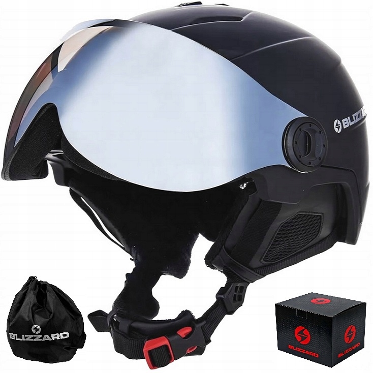 Lyžařská přilba Blizzard Double Visor 56-59 Cm černá matná, smoke lens mirror