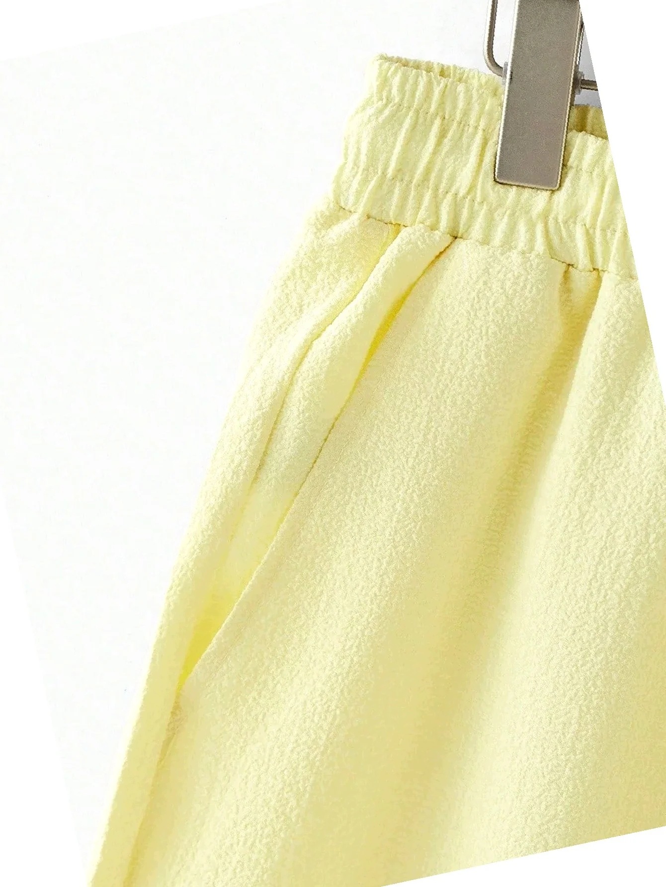 Oversize letní komplet s kalhotami Žlutá pánská košile XL
