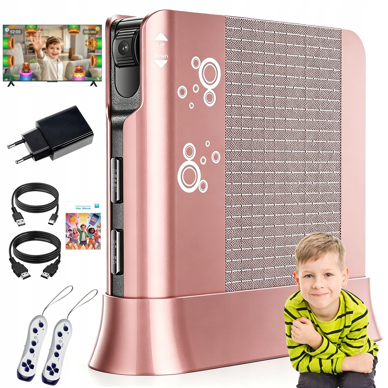 Bezdrátová Konzola Pro Děti I Dospělé Pohybové Hry 2 Retro Pady Hdmi